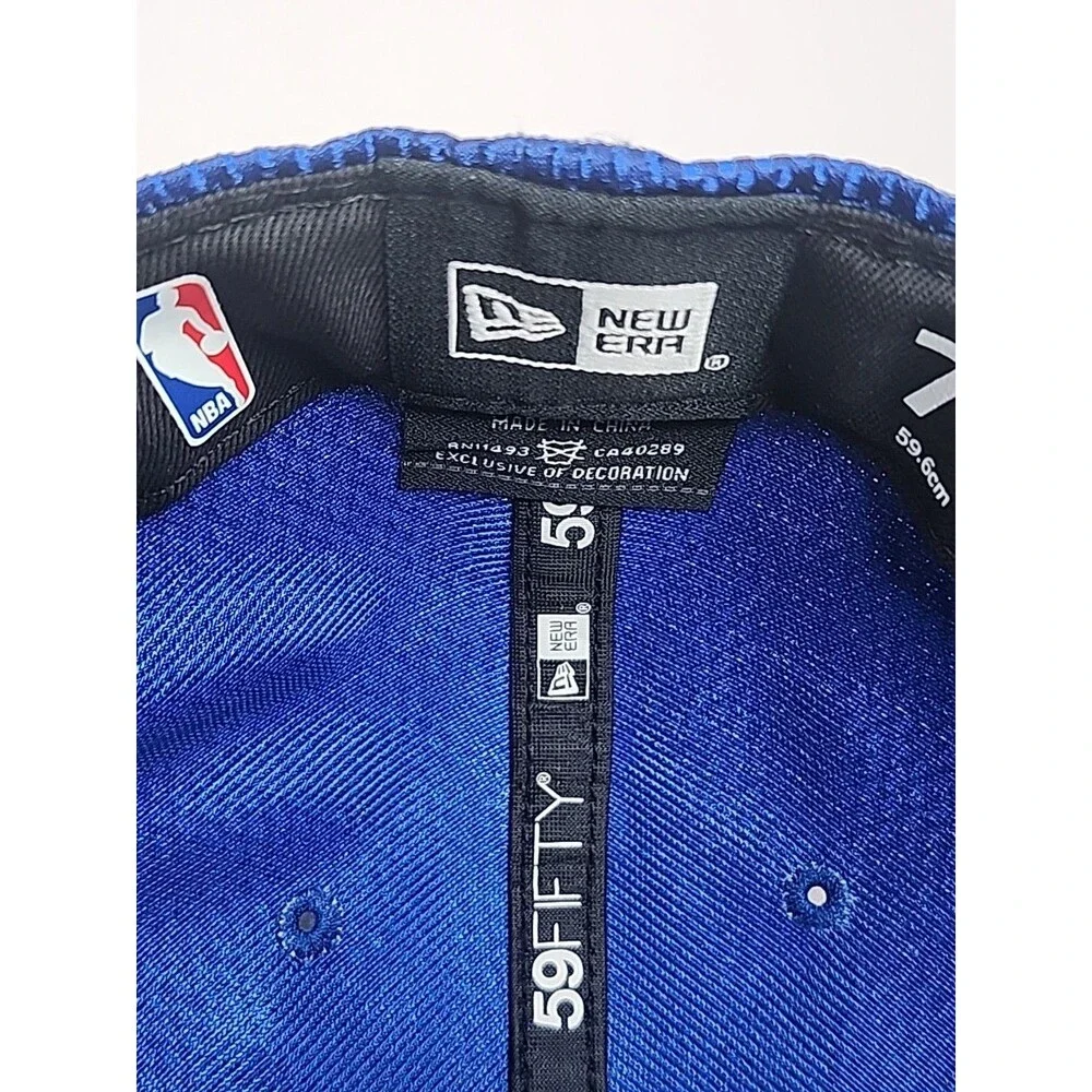Golden State Warriors New Era 59Fifty Blue Hat Cap NBA GSW Size 7 1/2 NWT